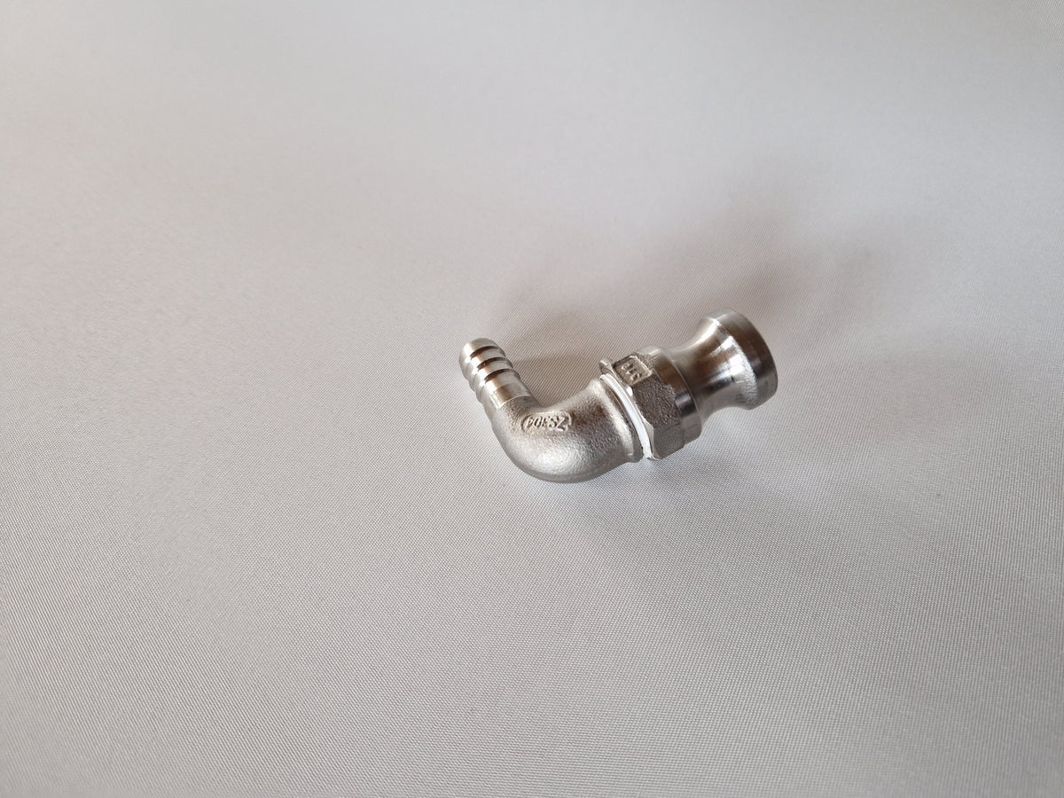 Camlock + 90 grader slange kobling