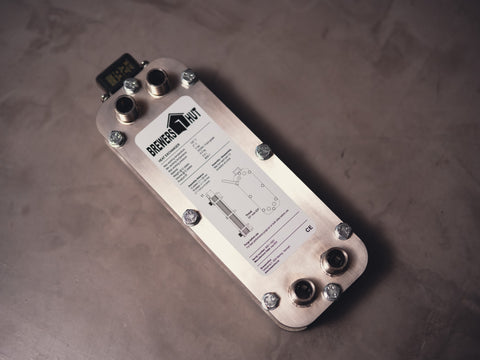 Adskillelig pladevarmeveksler til køling af urt | integreret temperatur sensor | Chiller | Ølbrygning | Hjemmebryg | Øludstyr