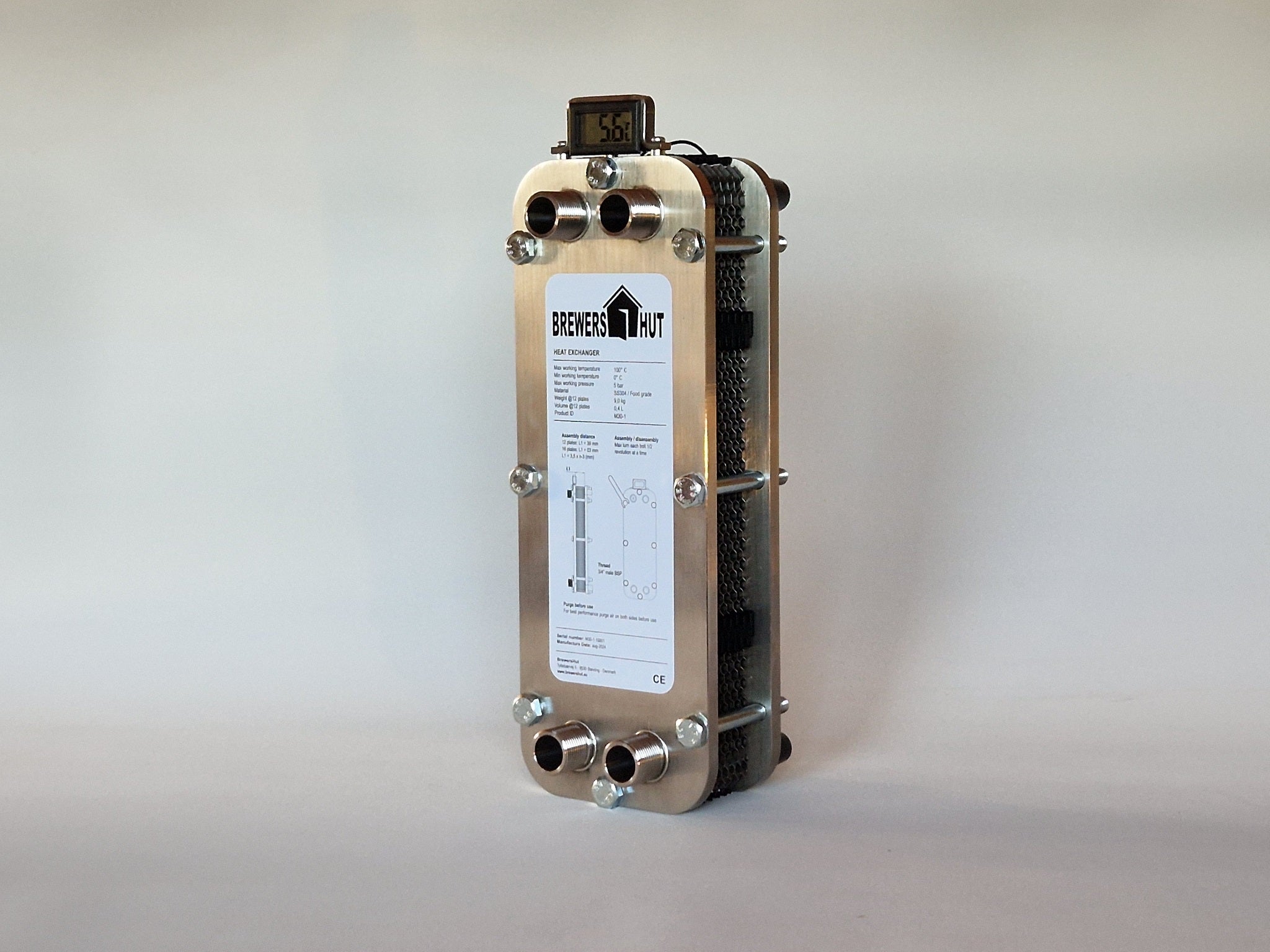 Heat Exchanger + 16 plates + Temperature Kit