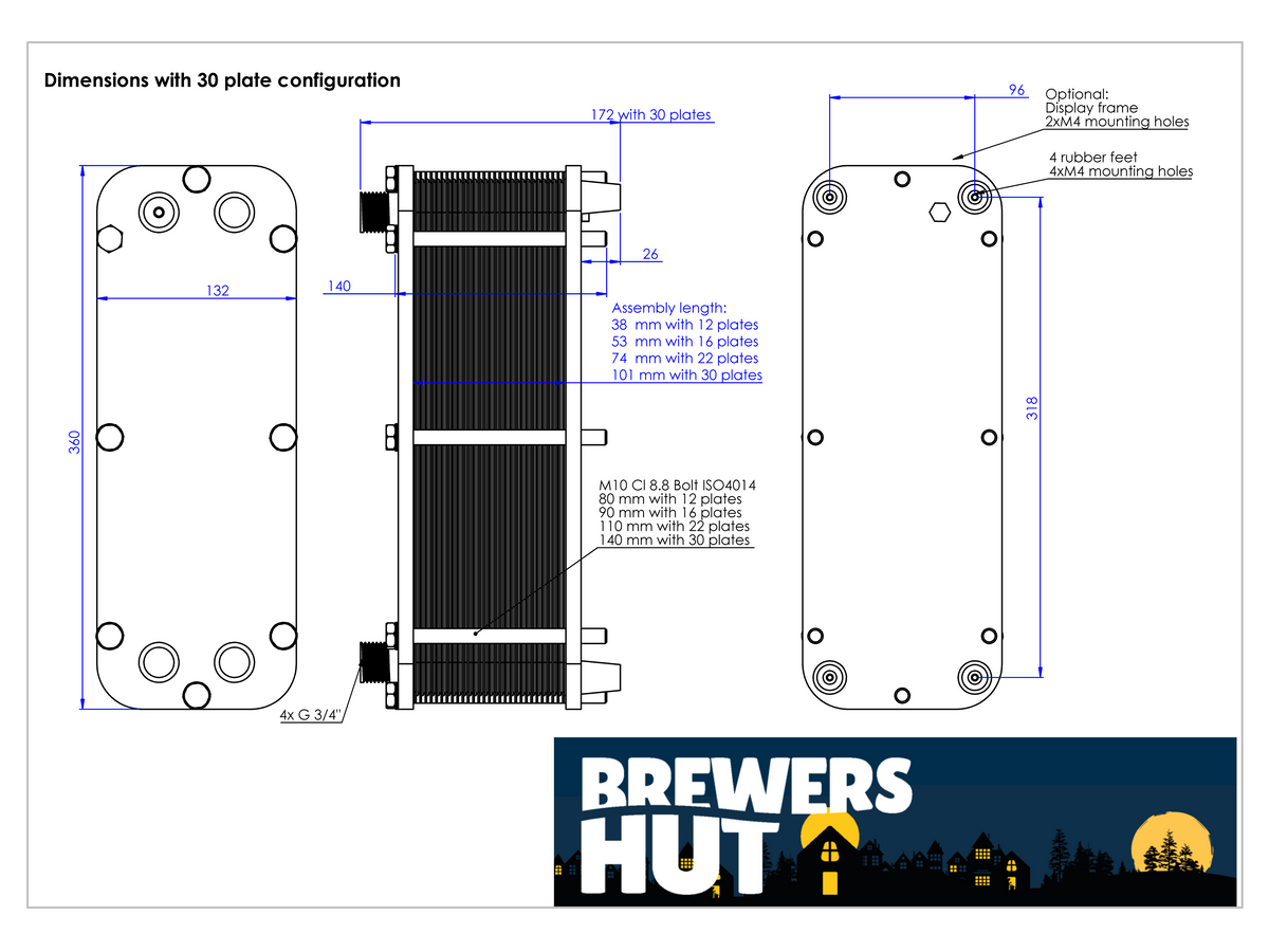 Heat Exchanger + 30 plates